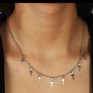 🎉 Silver Plated Cross Chain Necklace